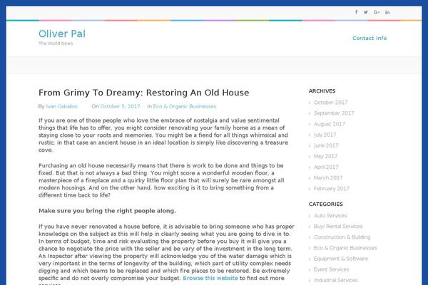 oliverpal.com site used Sciencex-lite