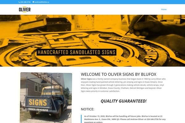 Divi theme site design template sample