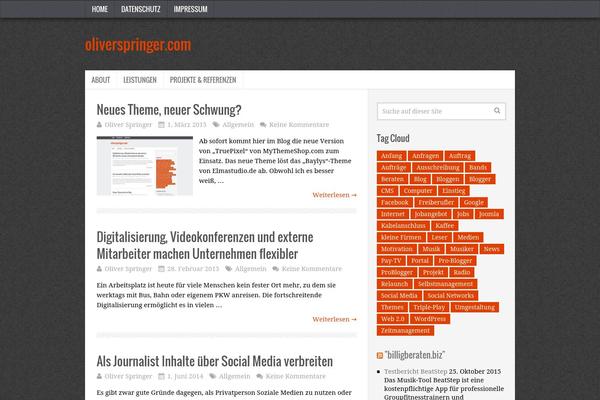 oliverspringer.com site used Truepixel