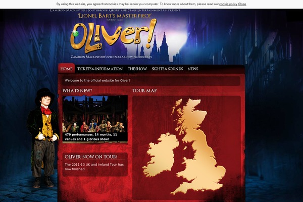 oliverthemusical.com site used Oliver