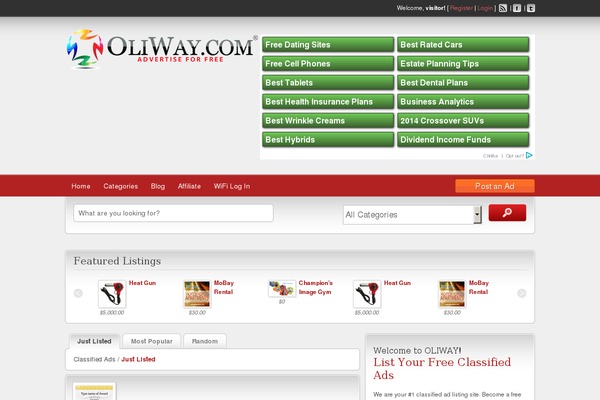 Site using Classipress-ad-social plugin