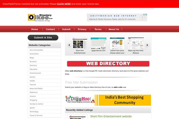 Classifiedstheme theme site design template sample