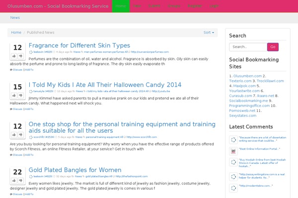Aruna theme websites examples
