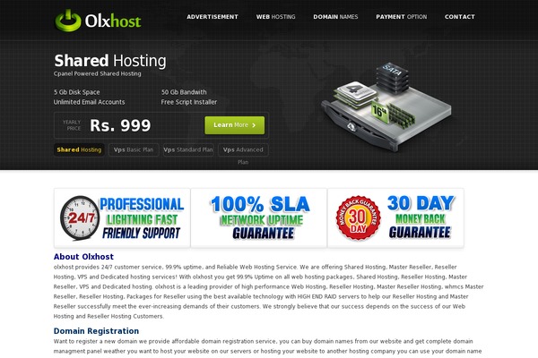 Rackhost theme site design template sample