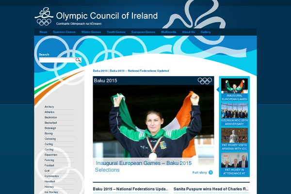 Olympic theme site design template sample
