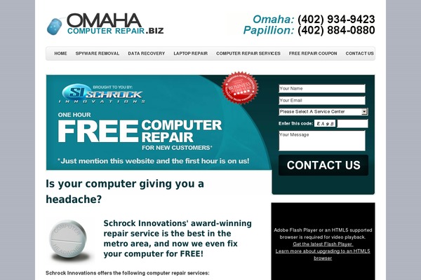 omahacomputerrepair.biz site used Ocr