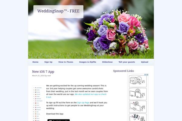 Wedding Bells theme site design template sample