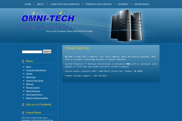 Blue Server theme site design template sample