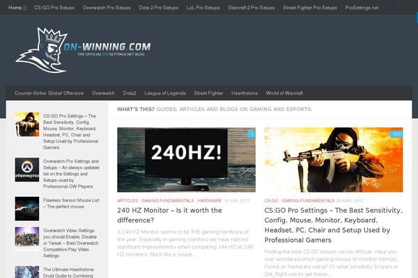 Hueman theme site design template sample