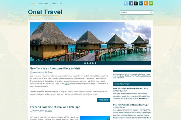 iTravel theme site design template sample