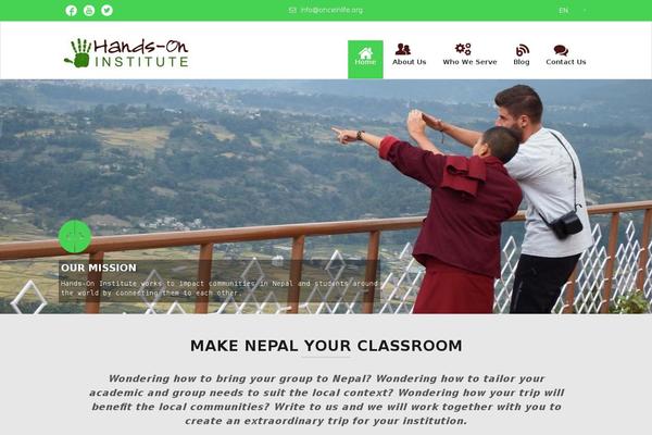 onceinlife.org site used Handson