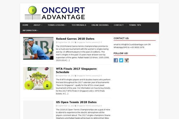 oncourtadvantage.com site used MH Magazine