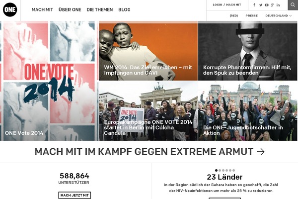 one.org site used One_2014
