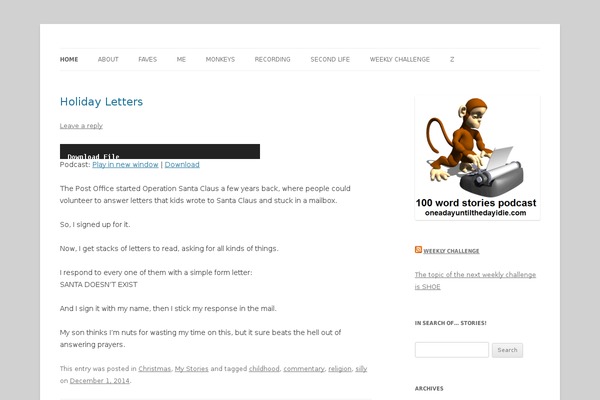 Twentysixteen-child theme site design template sample