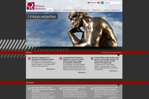 onealwebster.com site used Onw-2014