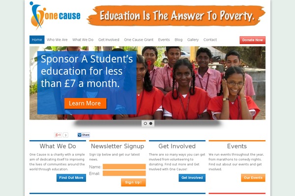 onecauseuk.org site used Onecause