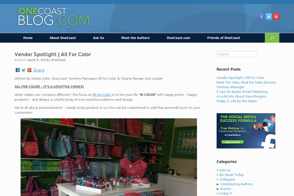 Vantage theme site design template sample