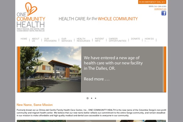 onecommunityhealth.org site used OneCommunity