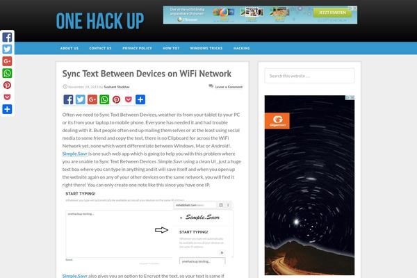 onehackup.com site used Munchkin Maestro