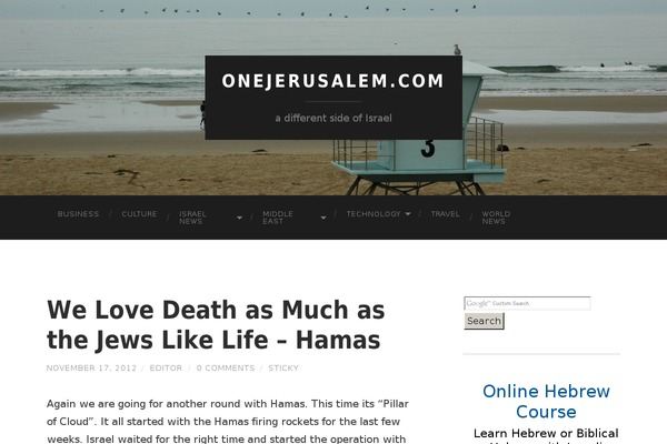 Hemingway theme site design template sample