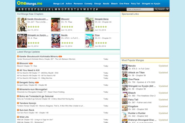 onemanga.me site used Glossy-bright