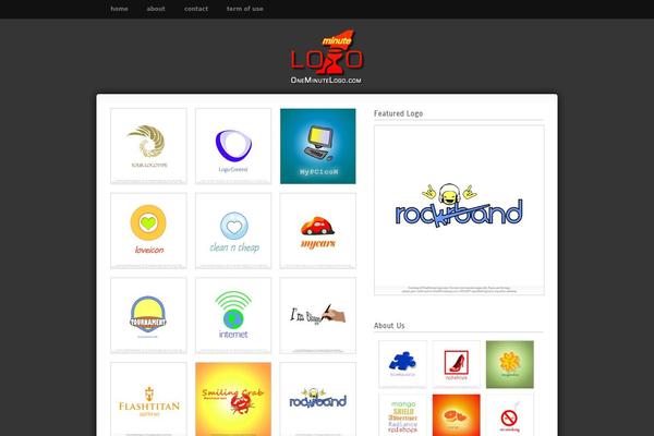 oneminutelogo.com site used Oneminutelogo