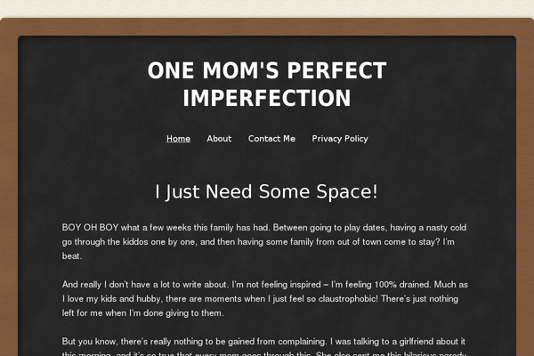 onemomsperfectimperfection.com site used Classic Chalkboard