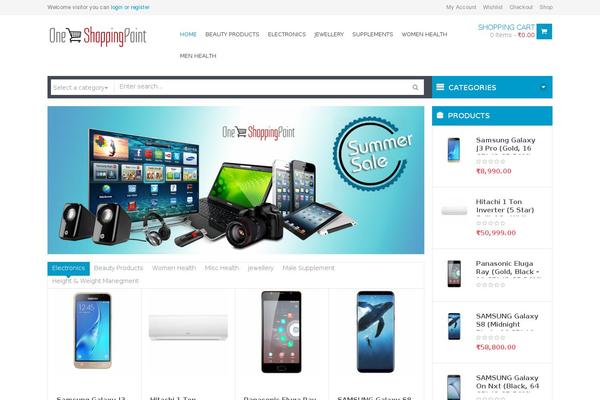 Shopping theme site design template sample