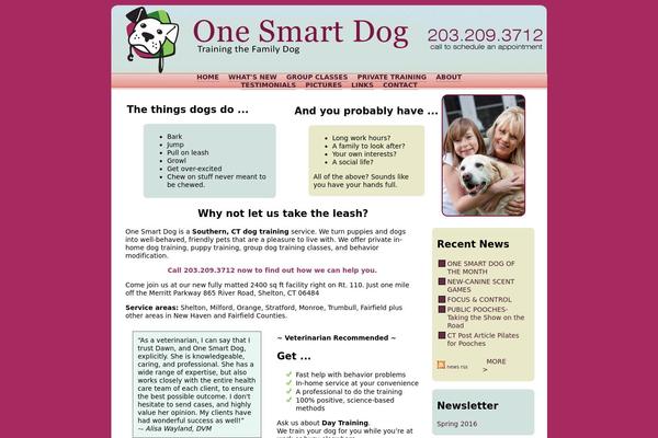 onesmartdogct.com site used WP-Andreas01