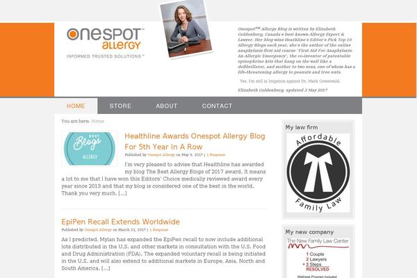 onespotallergy.com site used Live Wire