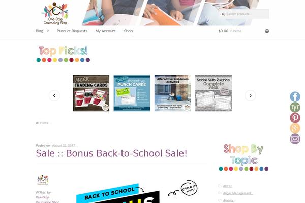 Site using Storefront Product Sharing plugin