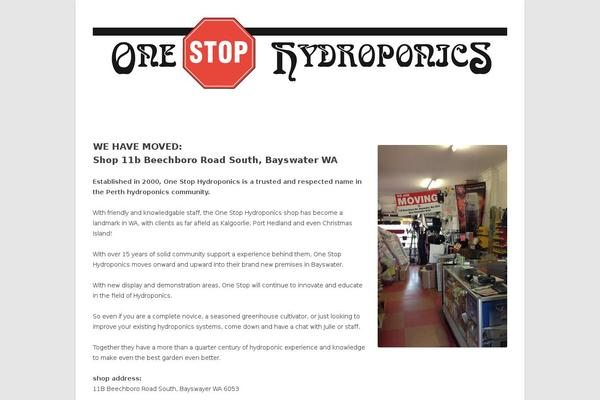 onestophydroponics.com.au site used Onestophydroponics