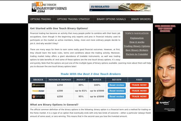 One Touch theme site design template sample