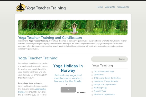 Yoga theme site design template sample
