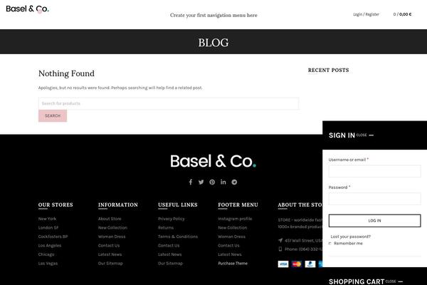 Basel theme site design template sample