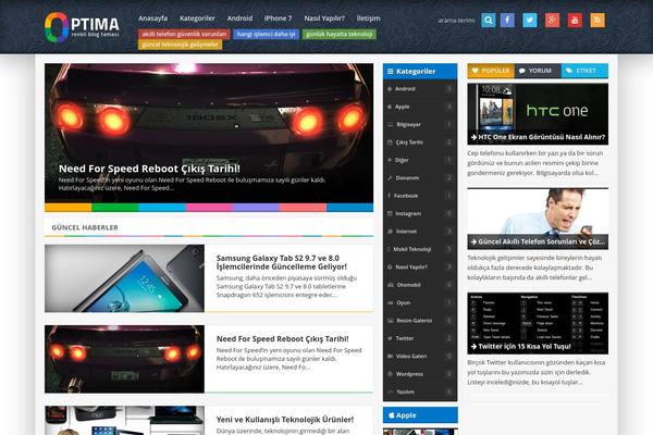 Optimablogs theme site design template sample