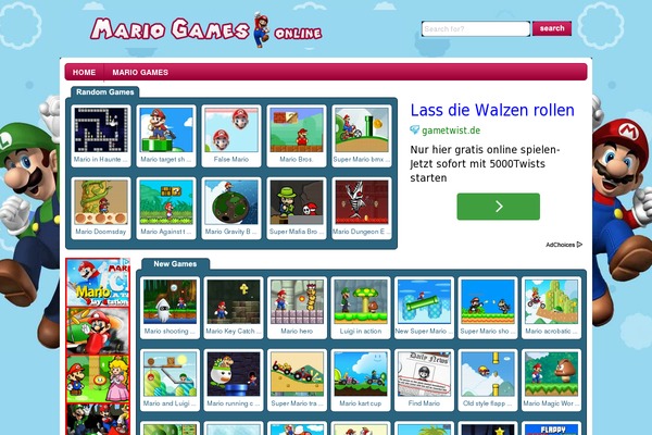 Wtb Game theme site design template sample