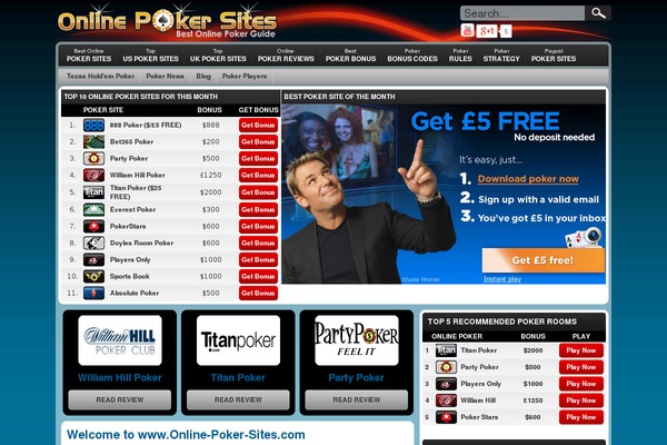 online-poker-sites.com site used Poker