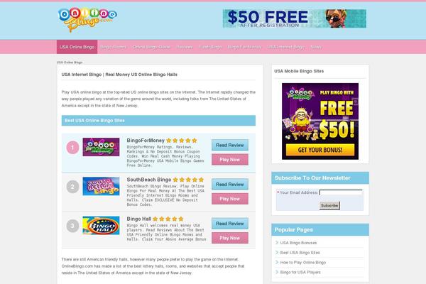 onlineblingo.com site used Bingotheme