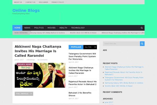 NewsOnline theme site design template sample