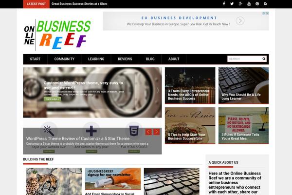 ProfitMag theme site design template sample