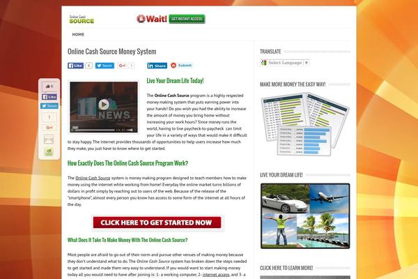 Leaf theme site design template sample