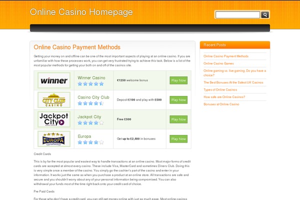 Orange and Black theme site design template sample