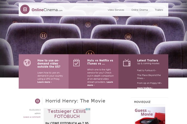 onlinecinema.com site used Onlinecinema