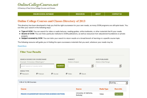 Occ theme site design template sample