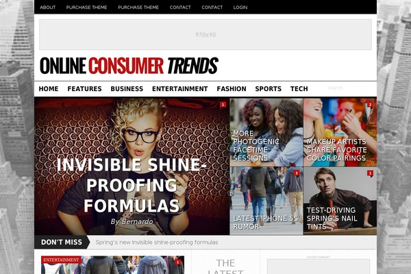 Hot Topix theme site design template sample