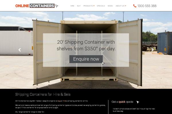 onlinecontainers.com.au site used Hybrid