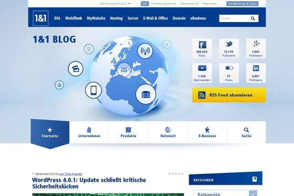 onlineerfolgscenter.de site used Oneandone-blog