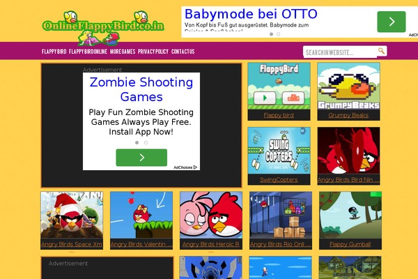 onlineflappybird.co.in site used Game
