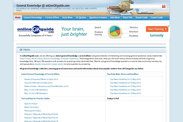 onlinegkguide.com site used Ariele Lite